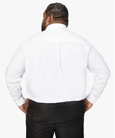 chemise homme unie a manches longues repassage facile blanc chemise manches longues8831201_3