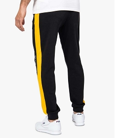 pantalon de jogging homme bicolore et imprime noir8832201_3