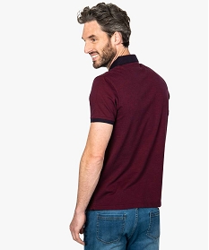 polo homme en maille piquee chinee a col fantaisie violet8837301_3