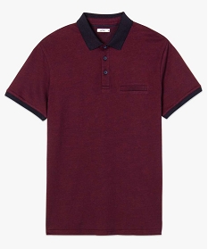 polo homme en maille piquee chinee a col fantaisie violet8837301_4