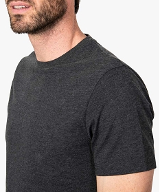 tee-shirt homme regular a manches courtes en coton bio gris8846101_2