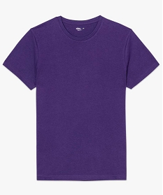 tee-shirt homme regular a manches courtes en coton bio violet8846201_4