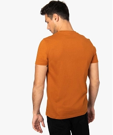 tee-shirt homme regular a manches courtes en coton bio orange8846301_3