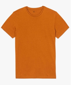 tee-shirt homme regular a manches courtes en coton bio orange8846301_4
