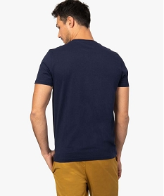 tee-shirt homme regular a manches courtes en coton bio bleu tee-shirts8846401_3