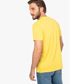 tee-shirt homme avec inscription metropolis jaune tee-shirts8848001_3