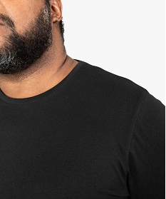 tee-shirt homme uni a manches courtes en coton bio noir8849601_2