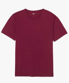 tee-shirt homme uni a manches courtes en coton bio rouge8849801_4