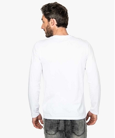 tee-shirt homme a manches longues coupe regular blanc tee-shirts8851301_3