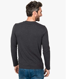 tee-shirt homme a manches longues coupe regular gris tee-shirts8851401_3
