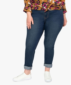 GEMO Jean femme grande taille extensible coupe Slim Bleu