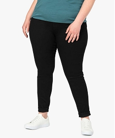 jegging femme grande taille en coton stretch noir8857801_1