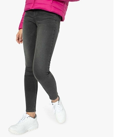 jean femme coupe skinny taille basse en stretch gris8858501_1