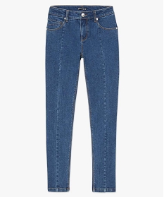 jean femme coupe slim avec multiples coutures bleu pantalons jeans et leggings8858901_4