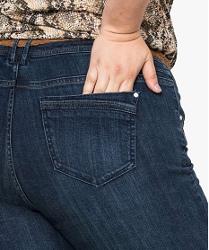 jean femme bootcut en matiere stretch avec ceinture tressee bleu pantalons et jeans8859201_2