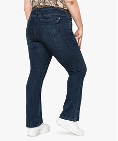 jean femme bootcut en matiere stretch avec ceinture tressee bleu pantalons et jeans8859201_3
