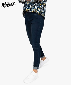 jean femme coupe slim en polyester recycle bleu pantalons jeans et leggings8859501_1