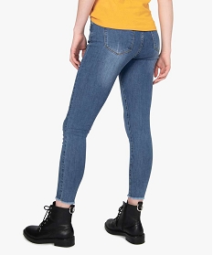 jean femme coupe skinny avec marques dusure gris jeans8860501_3