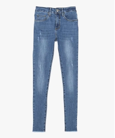 jean femme coupe skinny avec marques dusure gris pantalons jeans et leggings8860501_4