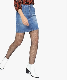 jupe en jean pour femme avec larges poches gris8861801_1
