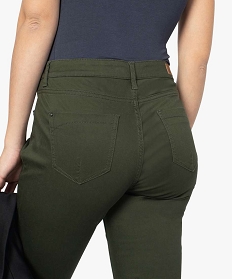 pantalon femme slim colore a taille normale vert pantalons8863801_2