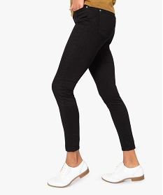 pantalon femme skinny stretch taille basse noir8864801_1
