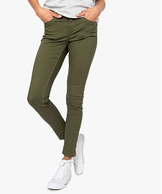 pantalon femme skinny stretch taille basse vert pantalons8864901_1