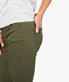pantalon femme skinny stretch taille basse vert8864901_2