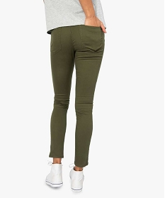 pantalon femme skinny stretch taille basse vert pantalons8864901_3