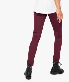 pantalon femme skinny stretch taille basse rouge8865001_3