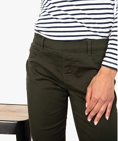 pantalon femme jegging colore a taille elastique vert pantalons8865301_2