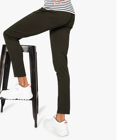 pantalon femme jegging colore a taille elastique vert pantalons8865301_3