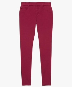 pantalon femme jegging colore a taille elastique rouge pantalons8865401_4