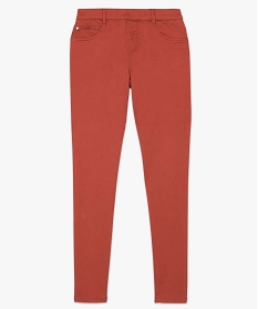 pantalon femme jegging colore a taille elastique orange pantalons8865601_4