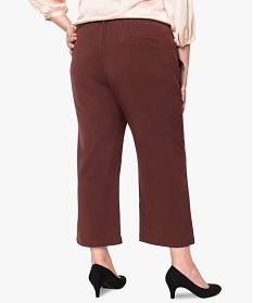 pantalon femme coupe droite longueur 78e rouge pantalons et jeans8867701_3