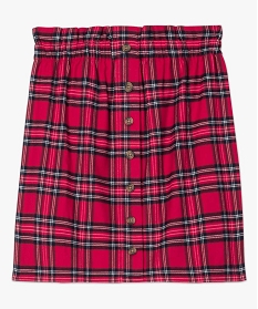 jupe femme a motifs ecossais avec rangee de boutons rouge jupes8871501_4