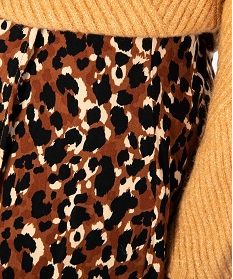jupe femme portefeuille longue a motif leopard imprime8872001_2