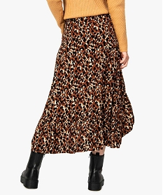 jupe femme portefeuille longue a motif leopard imprime jupes8872001_3