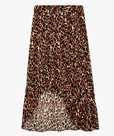 jupe femme portefeuille longue a motif leopard imprime jupes8872001_4