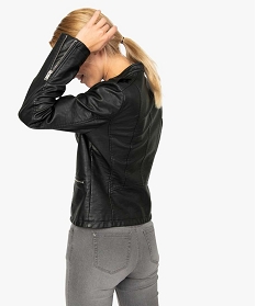 veste femme biker avec zips noir8872501_3