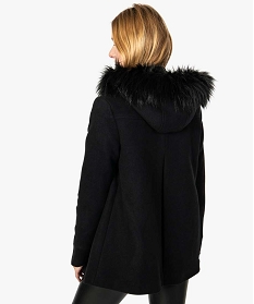 manteau femme avec capuche bordee noir8874201_3