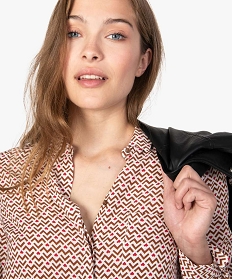 chemise femme en maille fluide avec motifs imprime chemisiers8878001_2