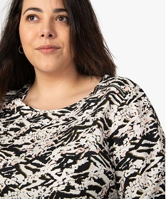blouse femme imprimee avec zip fantaisie sur les epaules imprime8881401_2