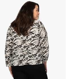 blouse femme imprimee avec zip fantaisie sur les epaules imprime chemisiers et blouses8881401_3