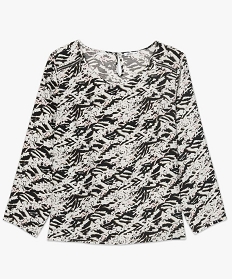 blouse femme imprimee avec zip fantaisie sur les epaules imprime chemisiers et blouses8881401_4