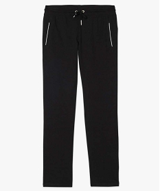 pantalon de jogging femme fin a details argentes noir pantalons8884501_4