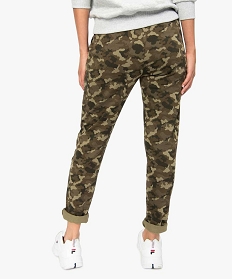 pantalon femme en jersey motif camouflage imprime pantalons8885101_3