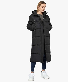 doudoune femme longue avec grandes poches zippees noir manteaux8889001_1