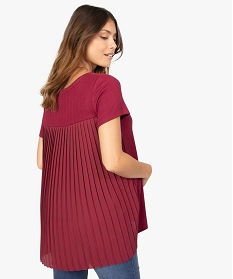 GEMO Tee-shirt de grossesse avec dos plissé élégant Violet