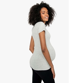 tee-shirt de grossesse imprime en coton biologique gris8907601_3